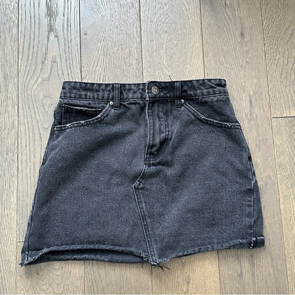 Forever 21 Charcoal Denim Mini Skirt